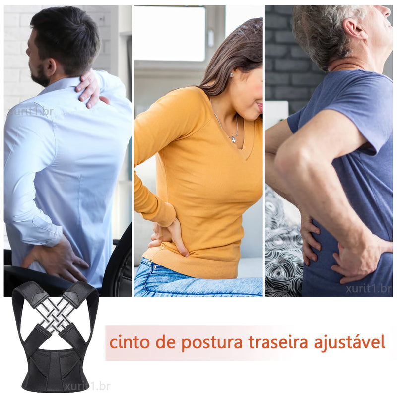 Cinta De Correção Postural Unissex Alivio De Dor  Ajusta Postura